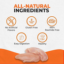 天然狗咬棒 - 5英寸无生皮鸡肉配方 - 适用于所有狗狗