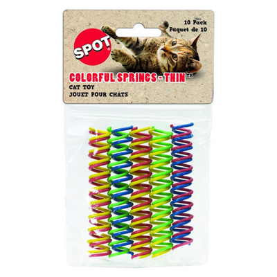 Bouncy Cat Toy - Colorful Springs - Thin - 10 pk