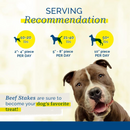 Natural Dog Chews - PCI BEEF STAKES - Raw Dehydrated Beef Lungs