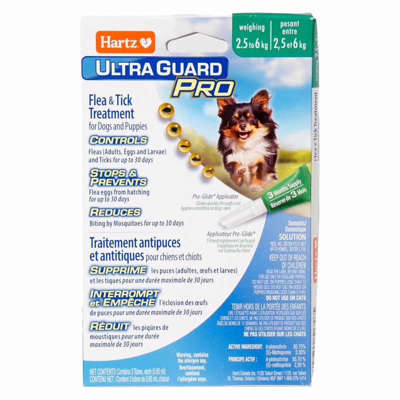 ULTRA GUARD PRO Flea & Tick Treatment For Dogs & Puppies 2.5-6 kg