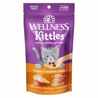 Crunchy Cat Treat - Kittles - Chicken & Cranberries - 2 oz