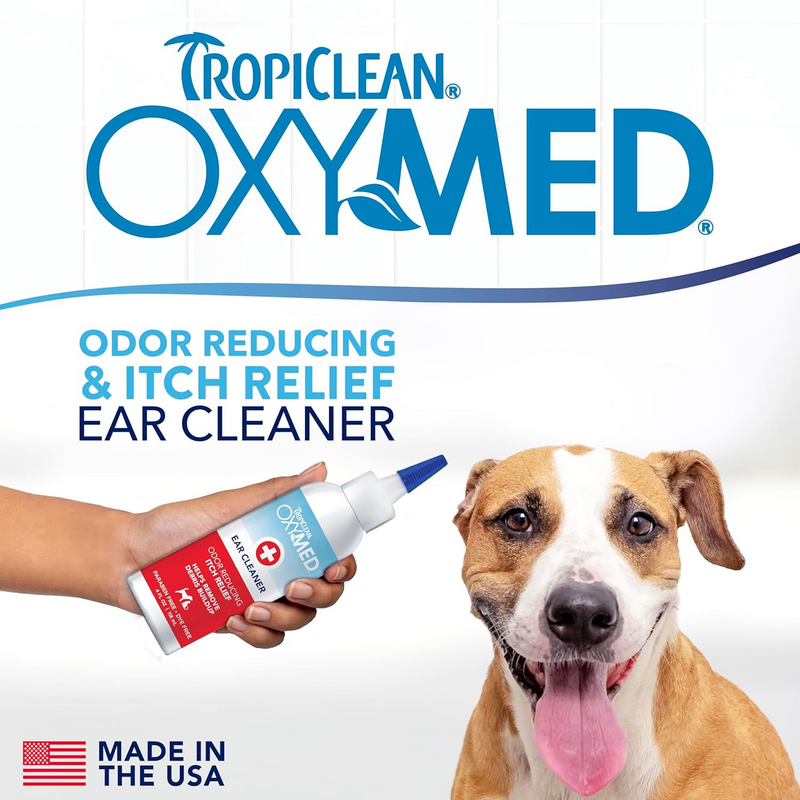 Odor Reducing & Itch Relief Ear Cleaner For Dogs & Cats - OXYMED - 4 fl oz