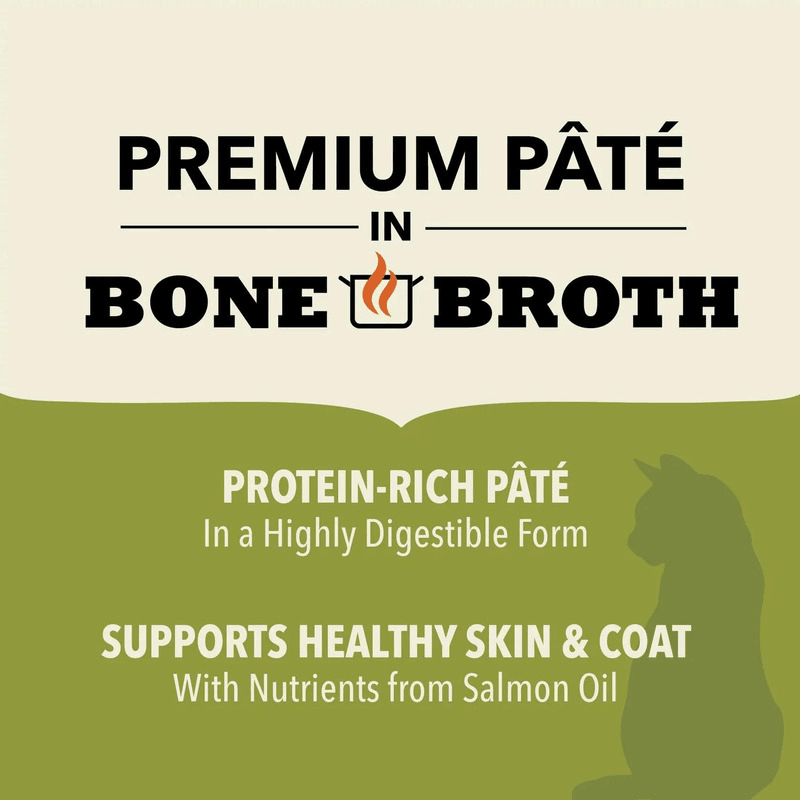 Canned Cat Food - PREMIUM PÂTÉ - Beef Recipe in Bone Broth - Adult