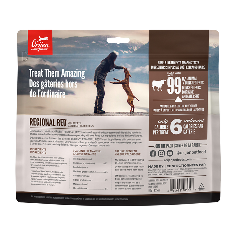 Freeze Dried Dog Treat - Regional Red - 92 g