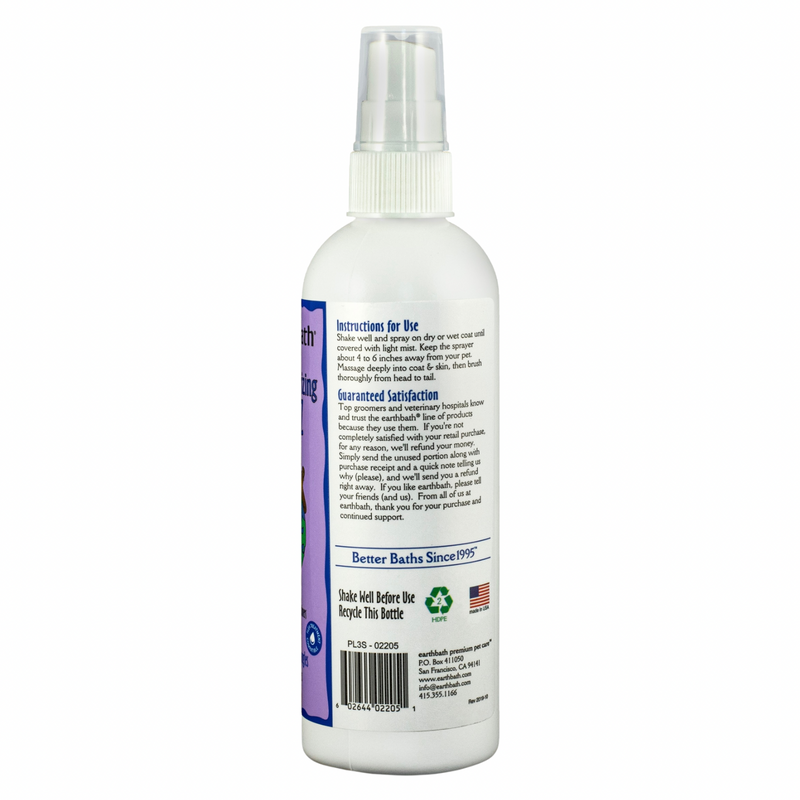 Dog Grooming Spray, 3-in-1 Deodorizing Spritz (Lavender), 8 fl oz