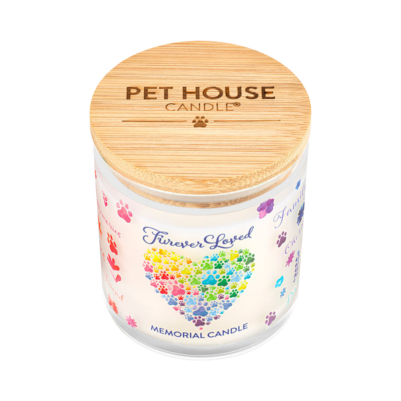 Pet House - Bougie de cire de soja 100% naturelle - Mémorial de l'aimé Furever - Grand 8,5 oz