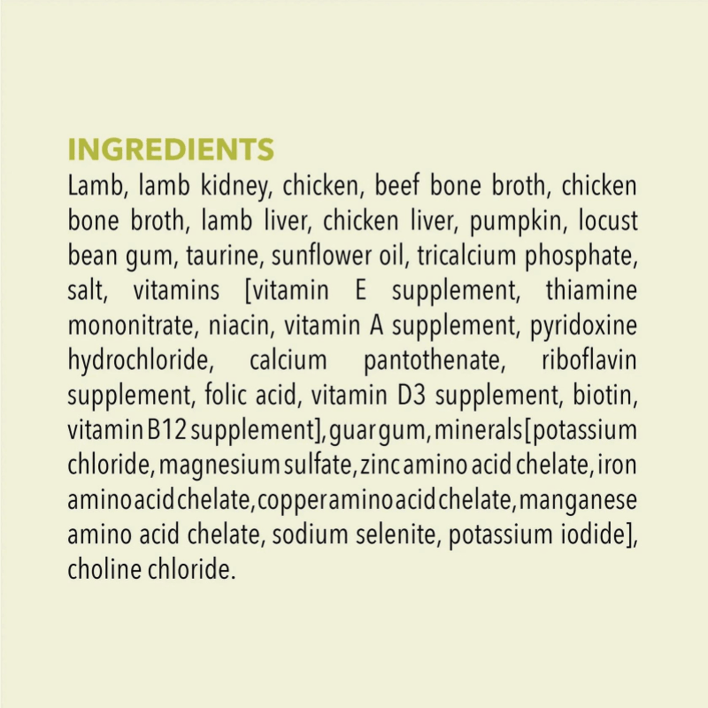 Canned Cat Food - PREMIUM PÂTÉ - Lamb Recipe in Bone Broth - Adult