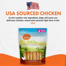 Natural Dog Chews - 2.5" Hide Free Chicken Recipe Rolls - For Dogs up to 20 lbs