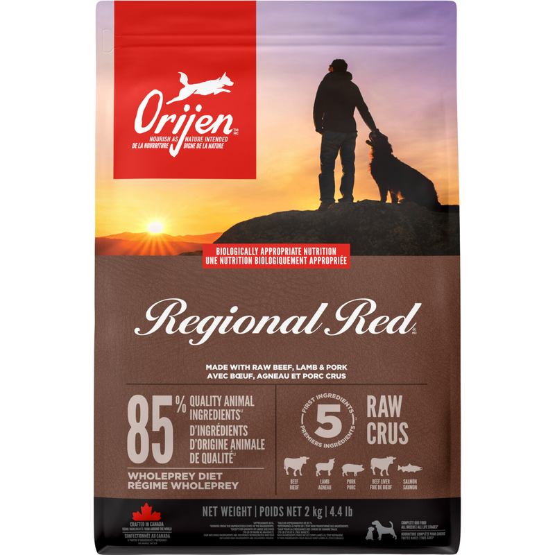 Nourriture de chien sec - rouge régional