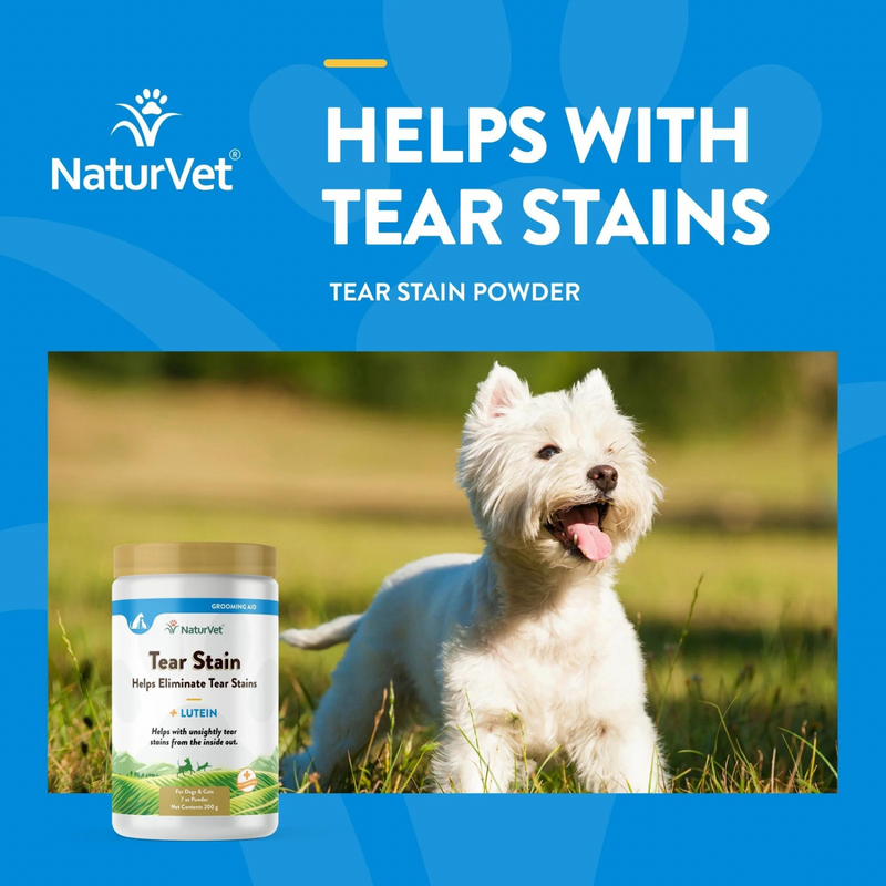 Dog & Cat Supplement - Tear Stain - Helps Eliminate Tear Stains + Lutein - 7 oz powder