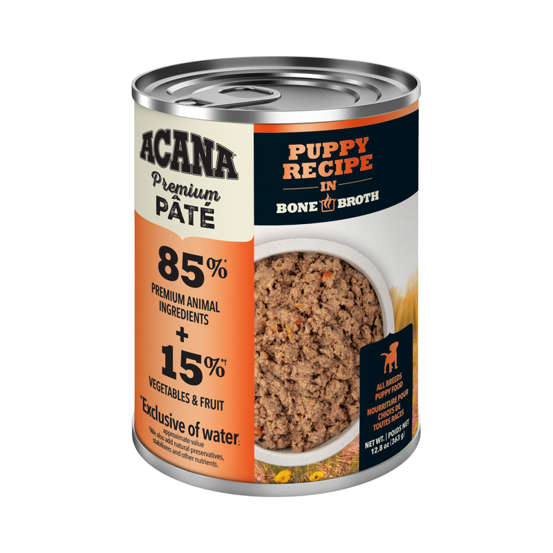 *(Best By 2025-02-21)* Canned Dog Food - Pâté - Puppy Recipe in Bone Broth - 363 g