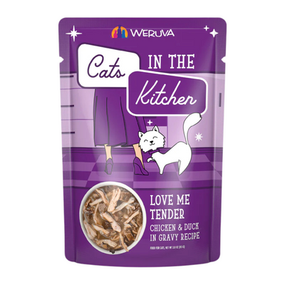 Chat Pouch - Chats dans la cuisine - Amour Me Tender - Poulet et canard à la sauce - 3 oz