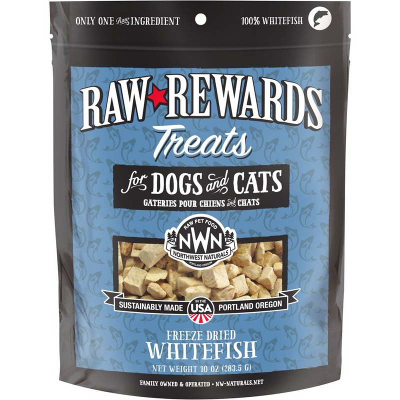 Freeze Dried Treat for Dogs & Cats - RAW REWARDS - Whitefish