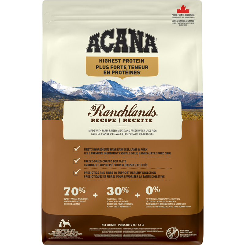 Dry Dog Food - HIGHEST PROTEIN - Ranchlands Recipe