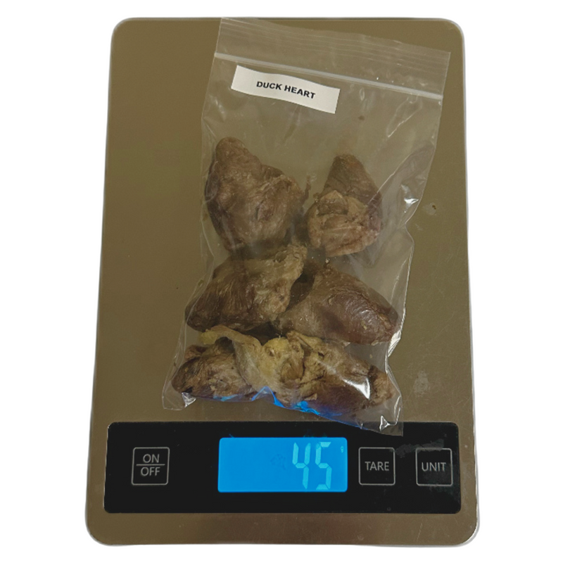 Freeze Dried Dog & Cat Treat - RAW BAR - Duck Hearts Bulk (≈42 g bulk bag)