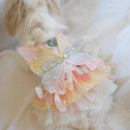 Pet Rainbow Flutter Dress with Butterfly
