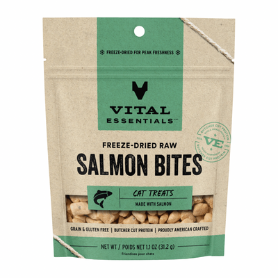 Traitement de chat lyophilisé - Bites de saumon - 1,1 oz