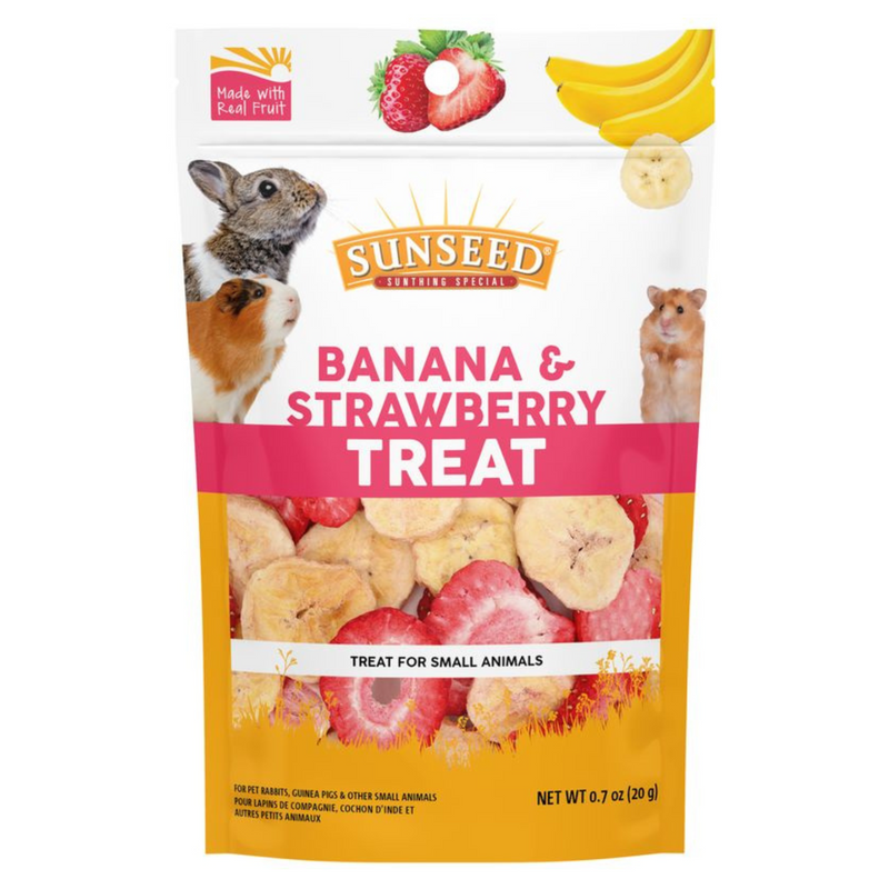 Freeze Dried Small Animal Treat - Banana & Strawberry - 0.7 oz