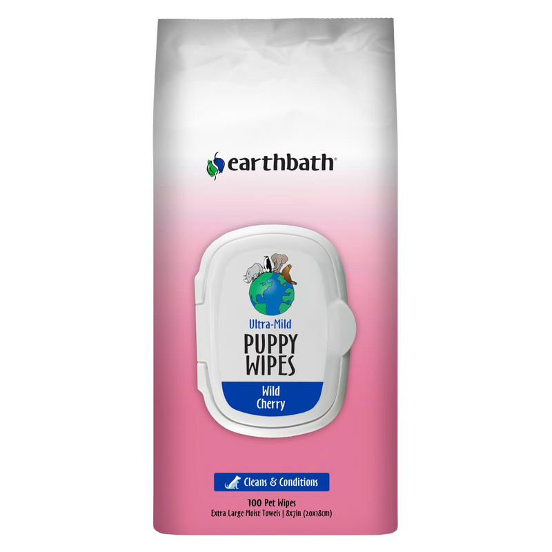 Dog Grooming Wipes - Puppy Wipes (Wild Cherry) - 100 ct