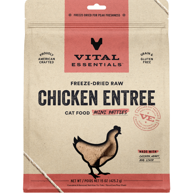 Freeze Dried Cat Food - Chicken Entree - Mini Patties