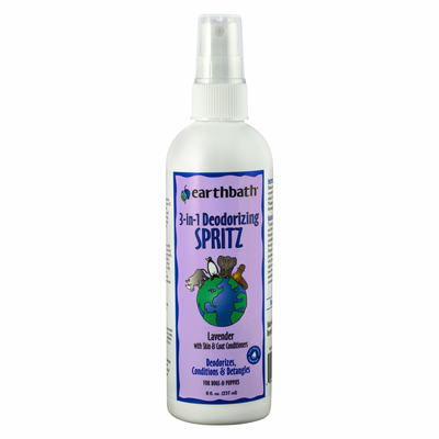 Dog Grooming Spray, 3-in-1 Deodorizing Spritz (Lavender), 8 fl oz