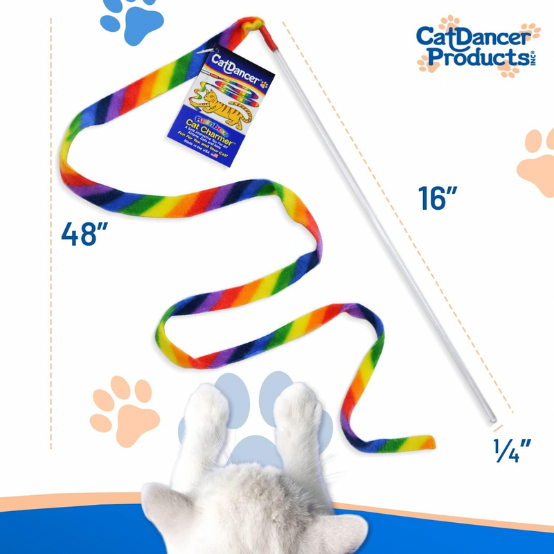 Interactive Cat Toy - Cat Charmer Rainbow Edition