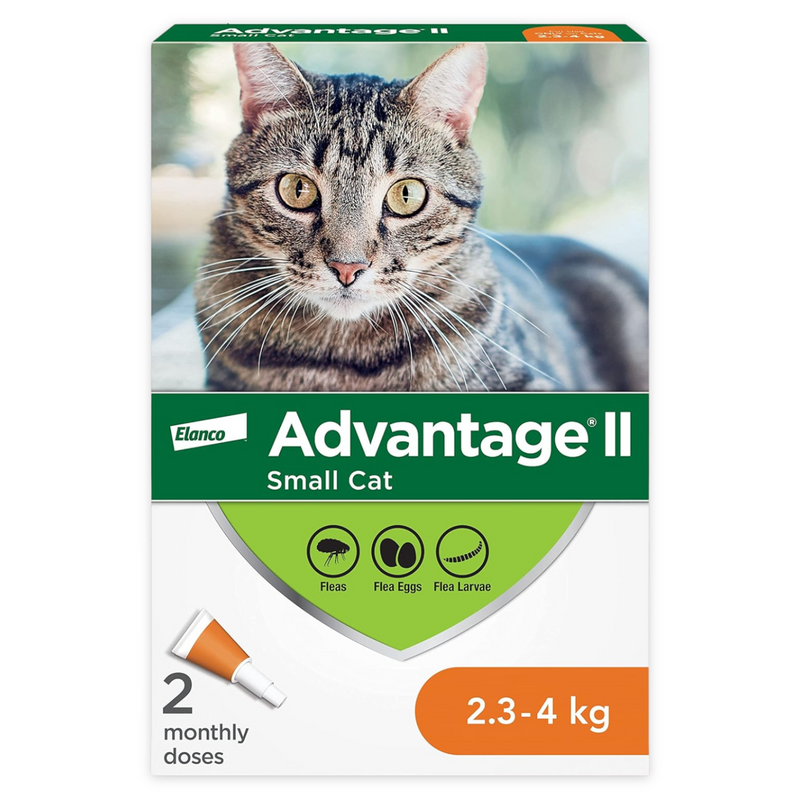 猫用Advantage II 跳蚤驱虫药 - 2.3公斤至4公斤