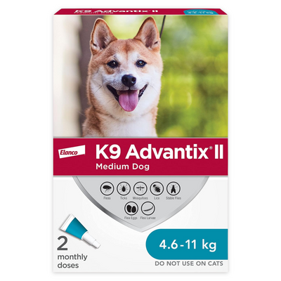 犬用 K9 Advantix II 外用驱虫药 - 4.6公斤至11公斤