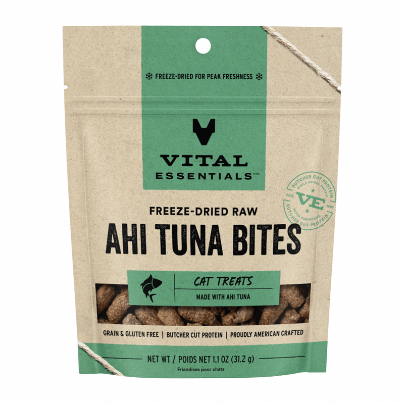 Freeze Dried Cat Treat - Ahi Tuna Bites - 1.1 oz