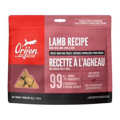 Friandises pour chiens lyophilisées, recette d'agneau - 92 g