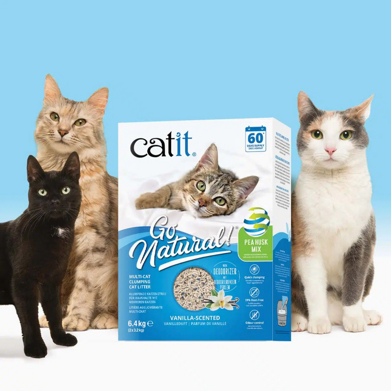 Go Natural Multi-Cat Clumping Cat Litter, Vanilla-Scented, 6.4 kg