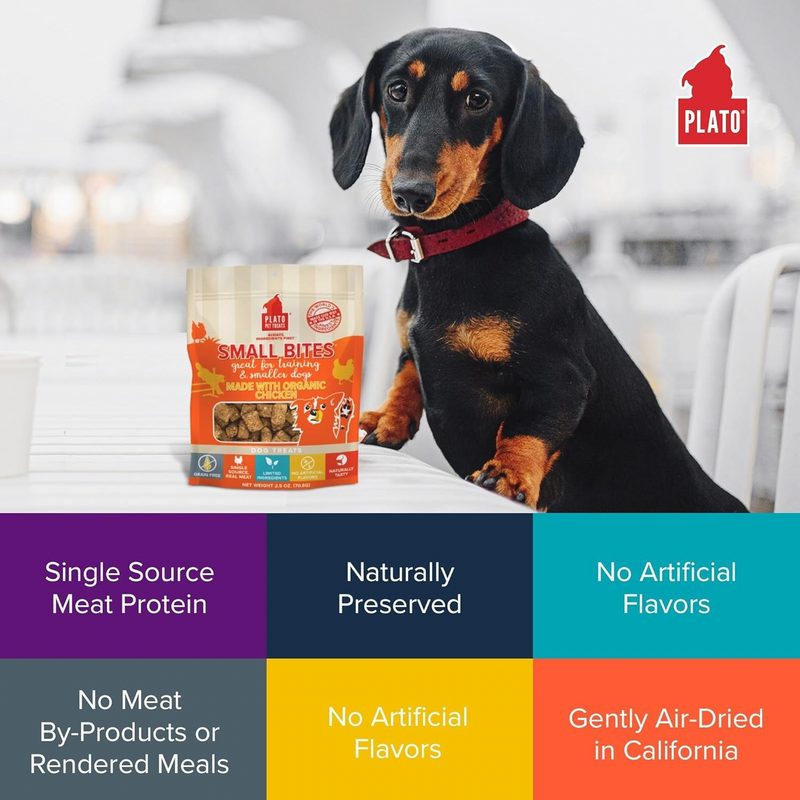 Air Dried Dog Treat - SMALL BITES - Organic Chicken