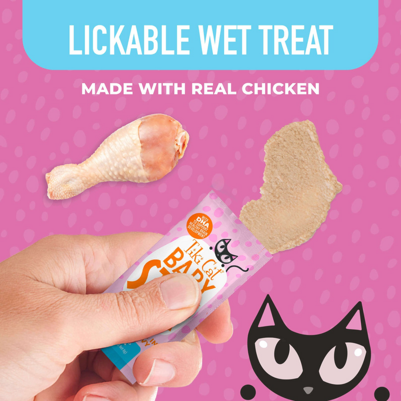 Lickable Cat Treat - BABY STIX - Chicken in Creamy Gravy - Kitten