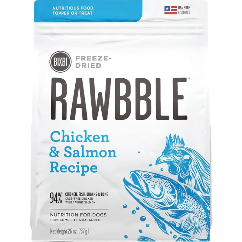 Freeze Dried Dog Food - RAWBBLE -  Chicken & Salmon Recipe