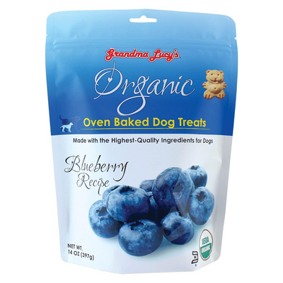 Organic Oven Baked Dog Treats - Blueberry Recipe - 14 oz