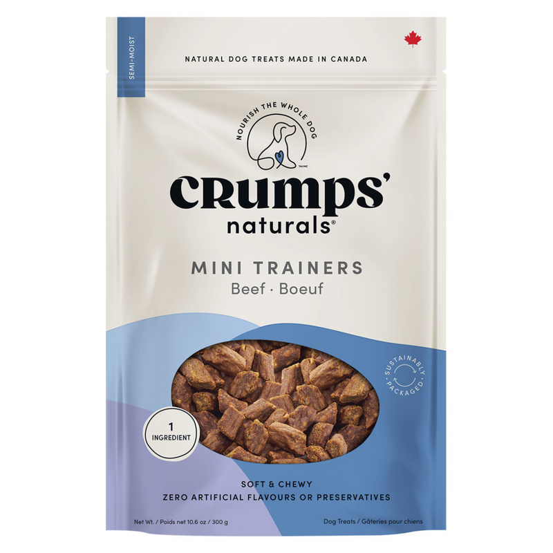 Natural Dog Treat - Semi Moist Beef Mini Trainers