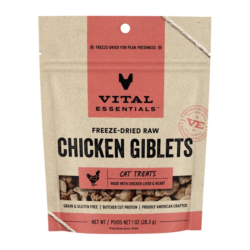 Freeze Dried Cat Treat - Chicken Giblets - 1 oz