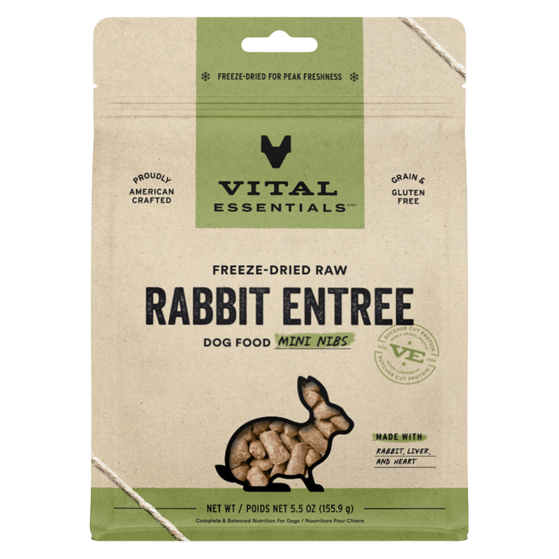 Nourriture pour chiens séchées - entrée de lapin - Mini Nibs