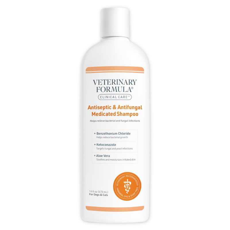 Antiseptic & Antifungal Medicated Shampoo For Dogs & Cats - 16 fl oz