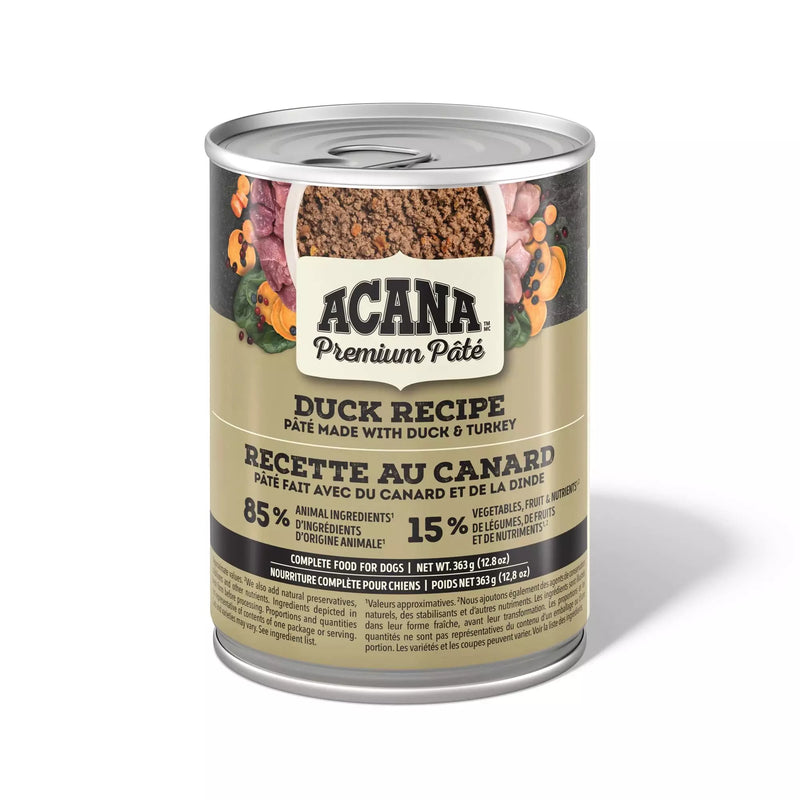Canned Dog Food - Premium Pate - Duck Recipe - 363g