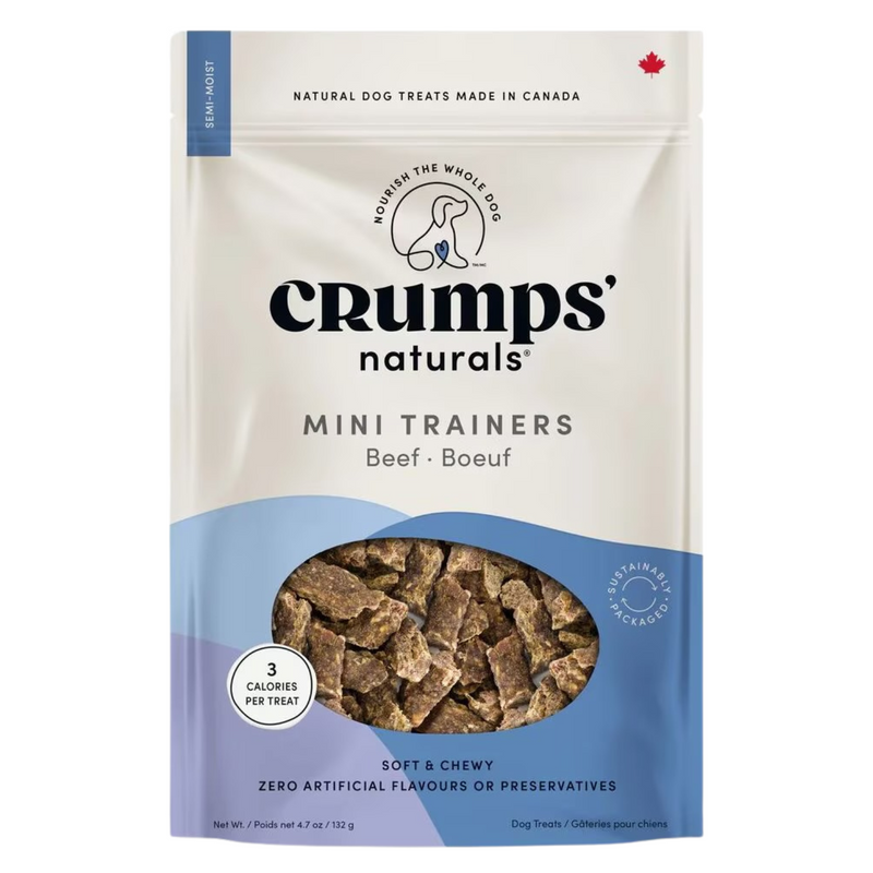 Natural Dog Treat - Semi Moist Beef Mini Trainers