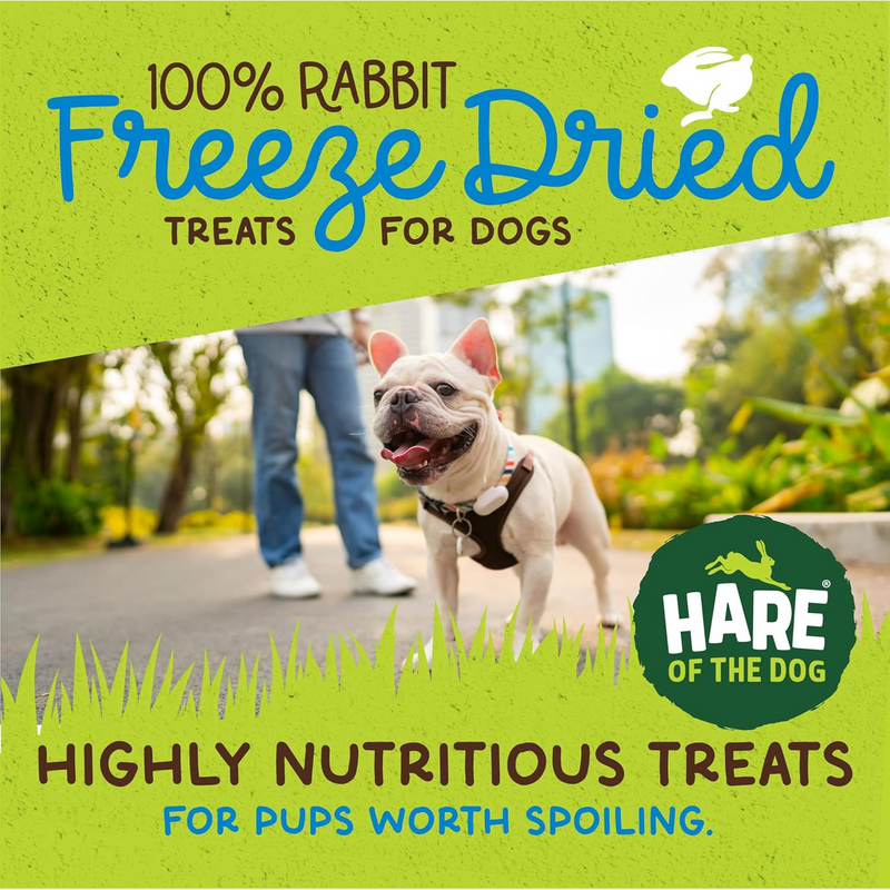 Freeze Dried Dog Treat - 100% Rabbit - 2.25 oz