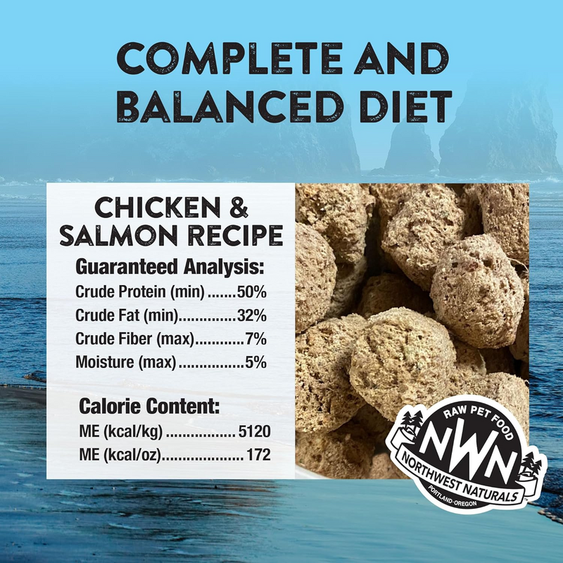 Freeze Dried Dog Food - Nuggets - Chicken & Salmon Recipe