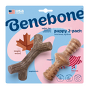 Durable Dog Chewing Toy, Puppy 2-Pack, Maplestick & Zaggler Bacon Flavor