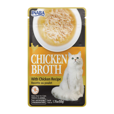 Courte de chat à plat latérale - bouillon de poulet - recette de poulet - 1,76 oz pochette