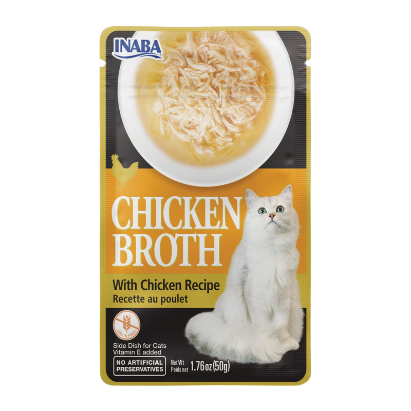 Courte de chat à plat latérale - bouillon de poulet - recette de poulet - 1,76 oz pochette