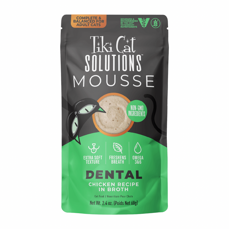Wet Cat Food - SOLUTIONS MOUSSE - Dental - Chicken Recipe in Broth - Adult