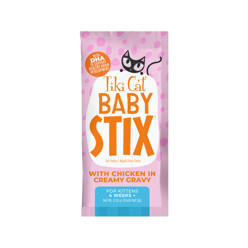 Lickable Cat Treat - BABY STIX - Chicken in Creamy Gravy - Kitten