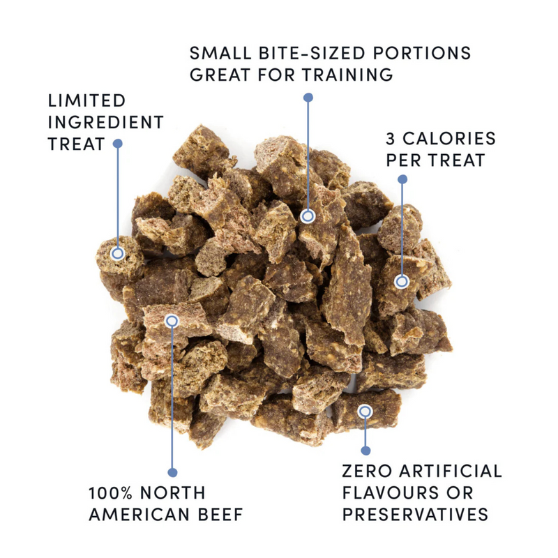 Natural Dog Treat - Semi Moist Beef Mini Trainers