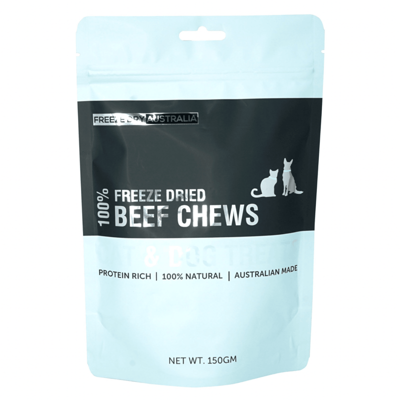 *(Best By 2025-04-10)* Freeze Dried Cat & Dog Treat - Beef Chews - 150 g